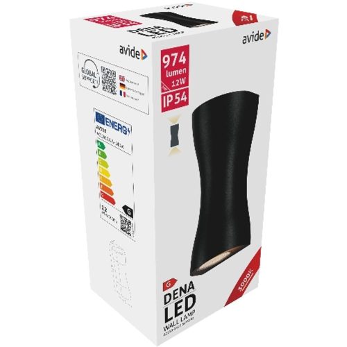 AVIDE Kültéri Fali Lámpa Dena Led 12W Ww Ip54