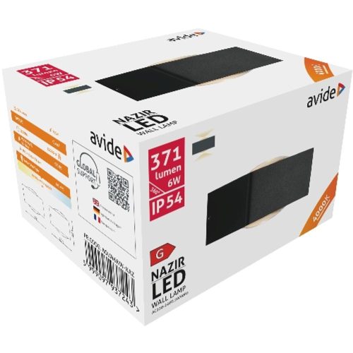 AVIDE Kültéri Fali Lámpa Nazir Led 6W Nw Ip54