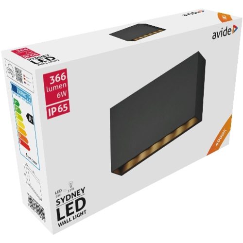 AVIDE Kültéri Fali Lámpa Sydney Led 6W Nw Ip65 200Mm