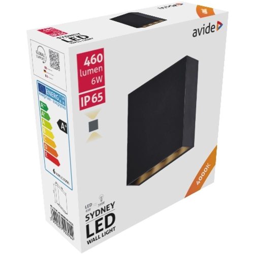 AVIDE Kültéri Fali Lámpa Sydney 2 Irányú Led 6W Nw Ip65 130Mm