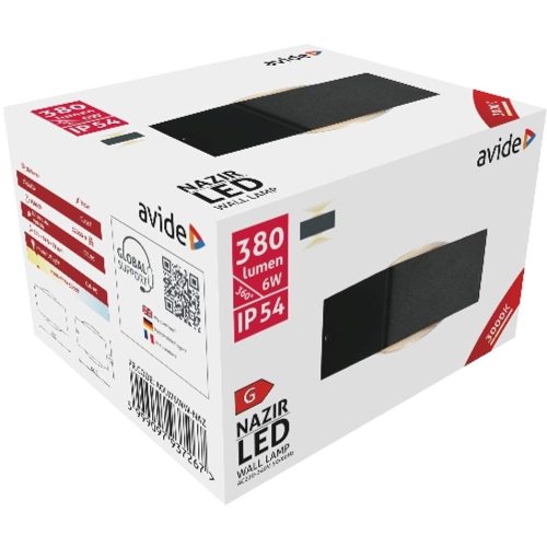 AVIDE Kültéri Fali Lámpa Nazir Led 6W Ww Ip54