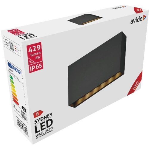 AVIDE Kültéri Fali Lámpa Sydney Led 6W Ww Ip65 200Mm