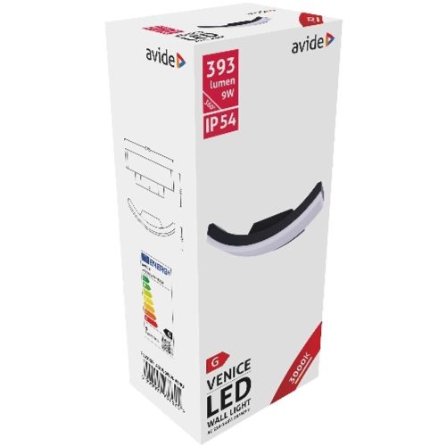 AVIDE Kültéri Fali Lámpa Venice Led 9W Ww Ip54
