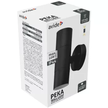 AVIDE Kültéri Fali Lámpa Peka 2Xgu10 Ip44 Fekete