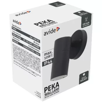 AVIDE Kültéri Fali Lámpa Peka 1Xgu10 Ip44 Antracit