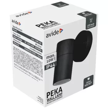 AVIDE Kültéri Fali Lámpa Peka 1Xgu10 Ip44 Fekete