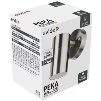 AVIDE Kültéri Fali Lámpa Peka 1Xgu10 Ip44 Szatén Nikkel
