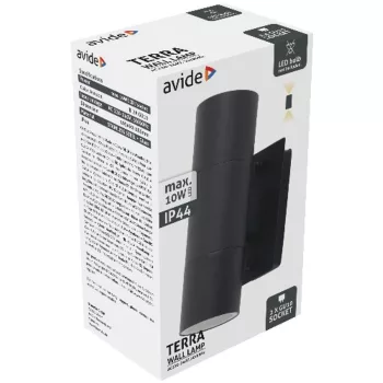AVIDE Kültéri Fali Lámpa Terra 2Xgu10 Ip44 Antracit