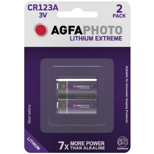 AVIDE Agfaphoto Lithium Fotóelem Cr123A B2/ 1 Db