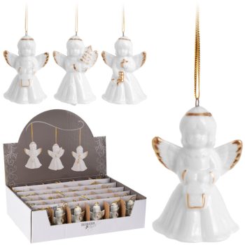   APF100070 Karácsonyi Angyalka Porcelán 40x35x65mm 36db/kínáló
