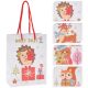 APF482980 Karácsonyi Szatyor 34cm 4 Féle Mintával 25 x 8,5 x 34,5 cm