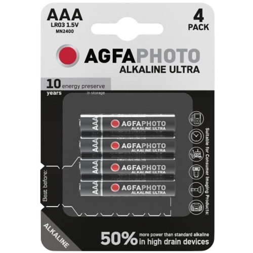 AVIDE Agfaphoto Ultra Alkáli Mikro Elem Aaa B4/ 1 Db