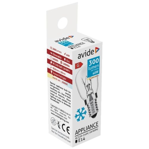 AVIDE Hűtőizzó 40W E14 Ww 3000K