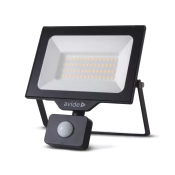   Avide LED Opál Reflektor Slim SMD 20W természetes fehér 4000K Mozg.érz. PIR Gyorscsat.