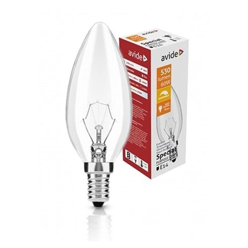 AVIDE Speciális Izzó C35 60W E14 Ww (Avide Hőálló)