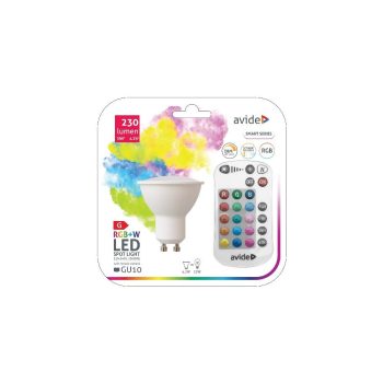 AVIDE Smart LED GU10 4.2W RGB+W 2700K IR Távirányítóval