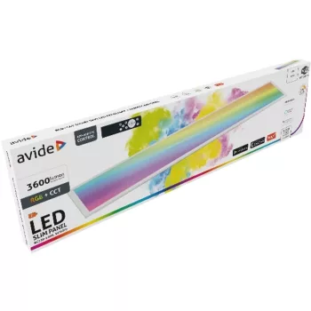 AVIDE Led Slim Panel 1195X295X30Mm 36W Rgb+Cct