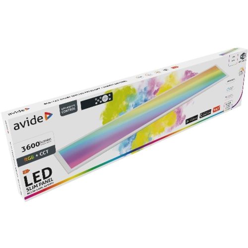 AVIDE Led Slim Panel 1195X295X30Mm 36W Rgb+Cct