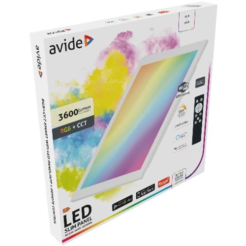 AVIDE Led Slim Panel 595X595X30Mm 36W Rgb+Cct