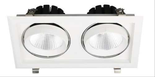Avide LED Downlight Sein Négyzetes 2x30W IP20 5600lm 36° meleg fehér 3000K