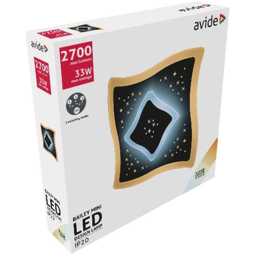 AVIDE Fali Design Oyster Bailey Mini 3 Kapcsolási Mód 33W