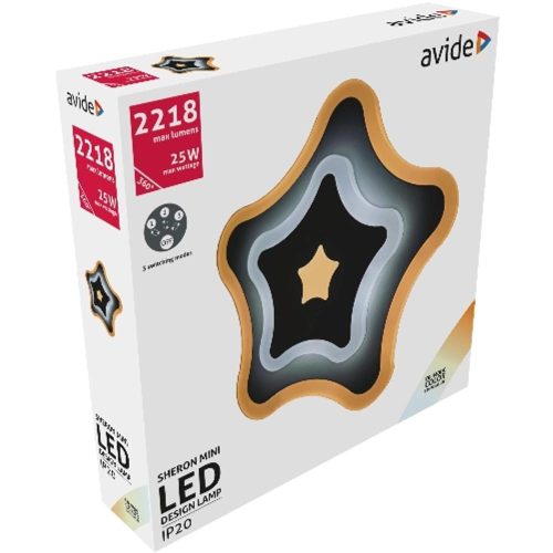 AVIDE Fali Design Oyster Sheron Mini 3 Kapcsolási Mód 25W