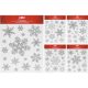 BCC040550  Karácsonyi Matrica Ezüst 21x30cm 4 Féle Mintával