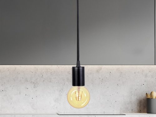 NEDES Foglalat E27 / 1m / fekete - BH531