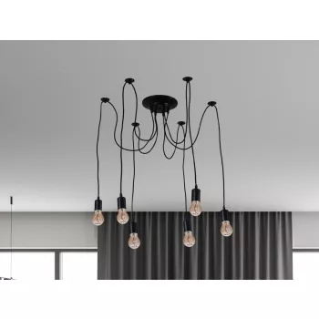 NEDES Foglalat E27 / 2m / fekete - BH5361