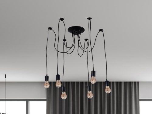NEDES Foglalat E27 / 2m / fekete - BH5361