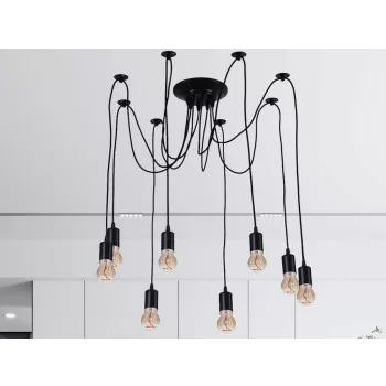 NEDES Foglalat E27 / 2m / fekete - BH5381