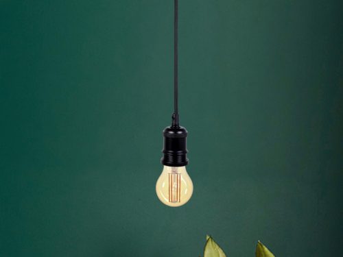 NEDES Foglalat E27 / 1m / fekete - BH602B