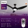 BRAYTRON FANCY 52" mennyezeti ventilátor LED világítással, fekete (fekete)