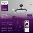 BRAYTRON FANCY 42" mennyezeti ventilátor LED világítással, fekete (fekete)
