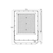 BRAYTRON FLOOD LED reflektor, 300 W (szürke)