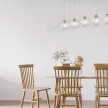 BRAYTRON S002S kristályüveg függeszték, 5 izzós (arany)