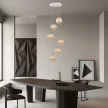 BRAYTRON S003R füst/borostyán üveg függeszték (króm)