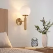 BRAYTRON S006W opál üveg fali lámpa (arany)