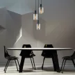 BRAYTRON S007R füst üveg függeszték, E27, 3 izzós (fekete)