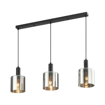 BRAYTRON S007S füst üveg függeszték, E27 (fekete)