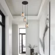 BRAYTRON S008R réz üveg függeszték, E14, 3 izzós (fekete)