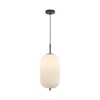   BRAYTRON S011R opál üveg függeszték, E27, 1 izzós (opál-fekete)