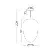BRAYTRON S011R opál üveg függeszték, E27, 1 izzós (opál-fekete)
