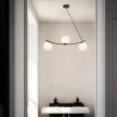 BRAYTRON S013R opál üveg függeszték, fekete, 3 izzós (fekete)