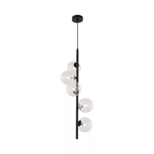 BRAYTRON S014R üveg függeszték, fekete, 5 izzós (fekete)