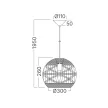 BRAYTRON D003R rattan függeszték (rattan)