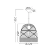 BRAYTRON D003R rattan függeszték (rattan)