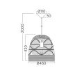 BRAYTRON D003R rattan függeszték (fekete)
