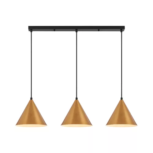 BRAYTRON P010S arany fém függeszték, 3 izzós (arany)