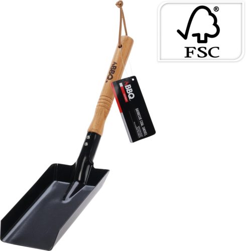 BBQ Faszénlapát Fém Fekete Színben